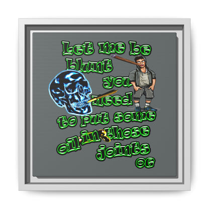 og - framed canvas art (dark grey)