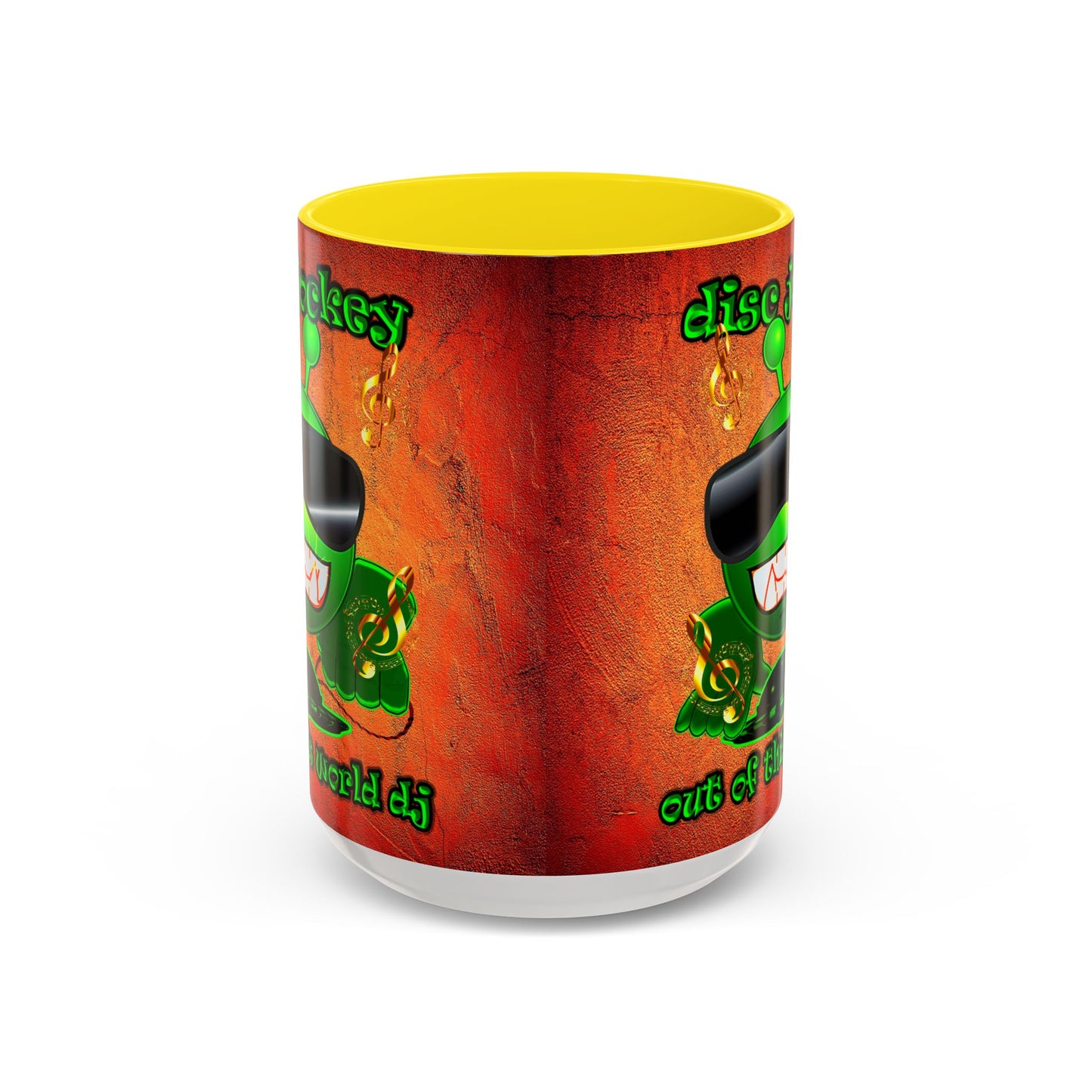 disc jockey - Accent Mug (burnt orange)