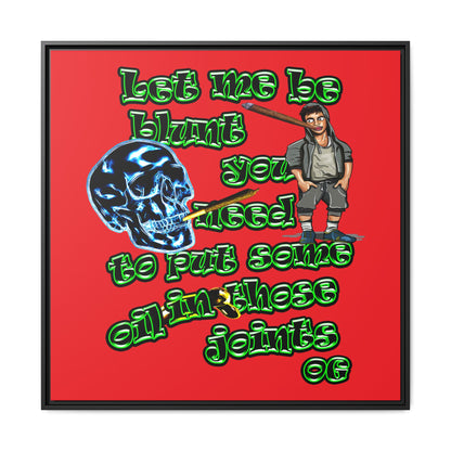 og - framed canvas art (red)