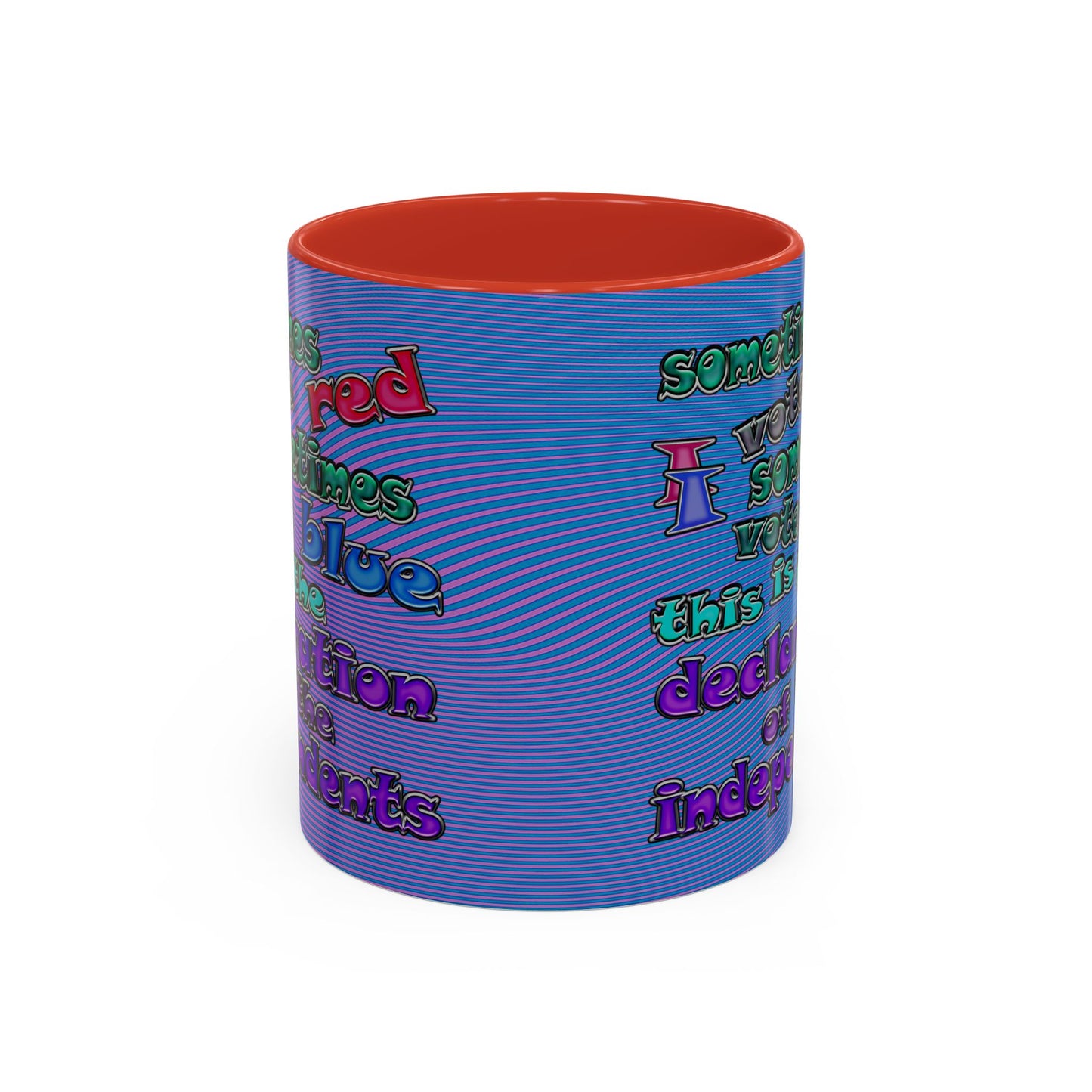 declaration of the independents - Accent Mug (light blue-purple wave)