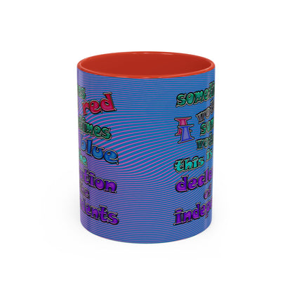 declaration of the independents - Accent Mug (light blue-purple wave)