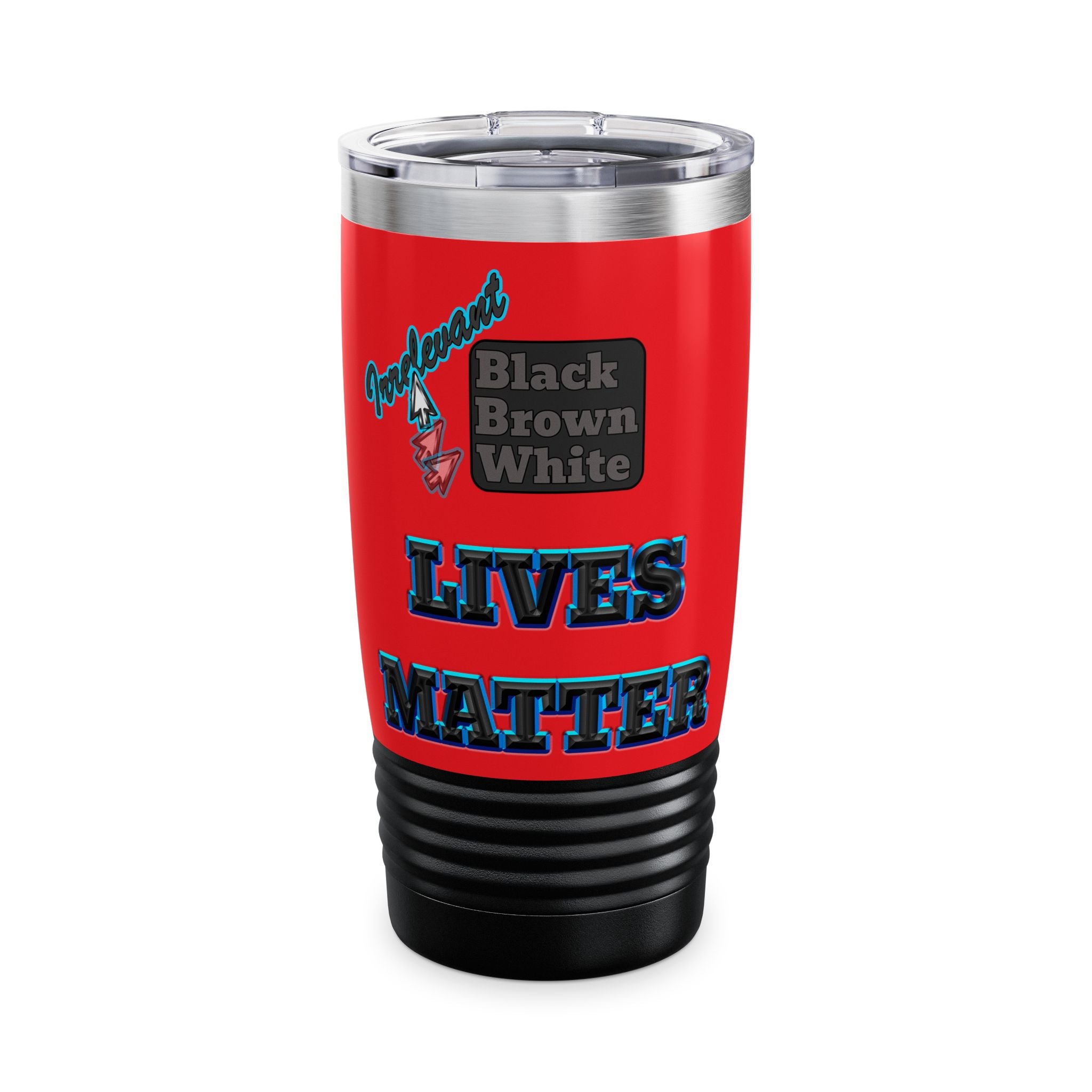 irrelevant - Ringneck Tumbler, 20oz (red)