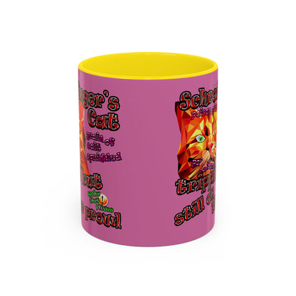 schrodinger's cat - Accent Mug (light pink)