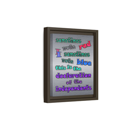 declaration of the independents - framed canvas art (brushed nickel)