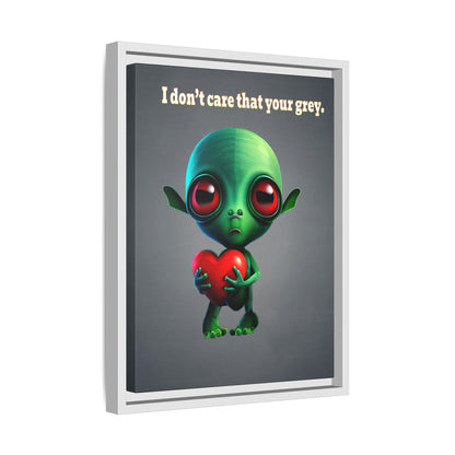 I don't care that your grey - framed canvas art (grey-light grey)