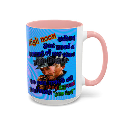 high noon - Accent Mug (light blue-purple wave)