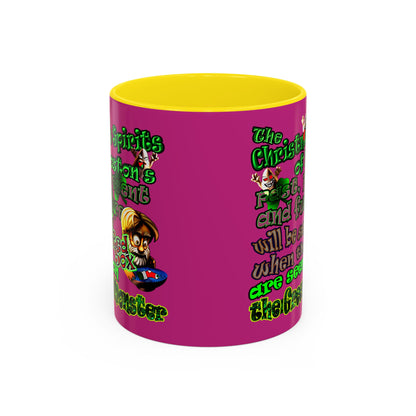 christmas spirits of boston - Accent Mug (pink)