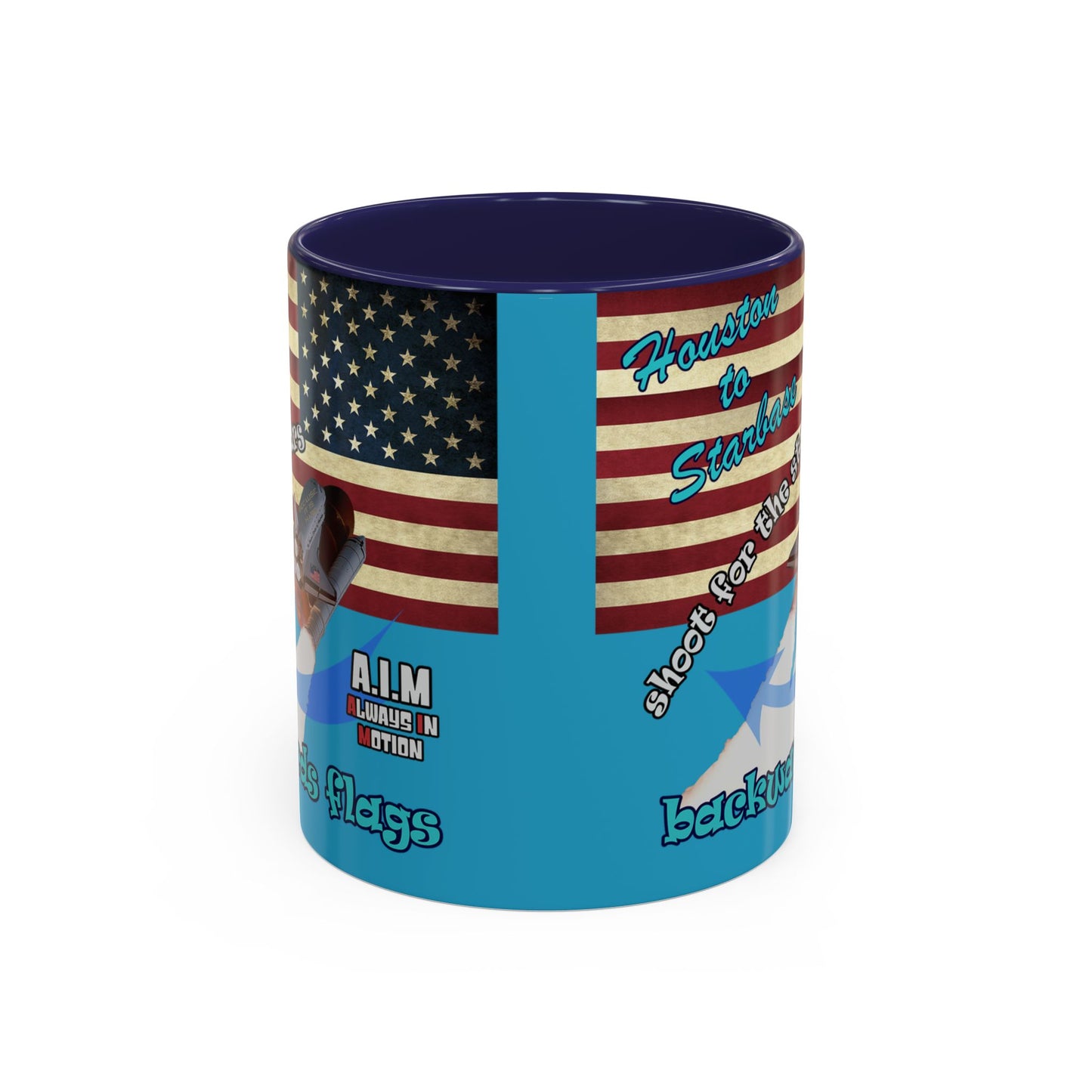 shoot for the stars - Accent Mug (turquoise)