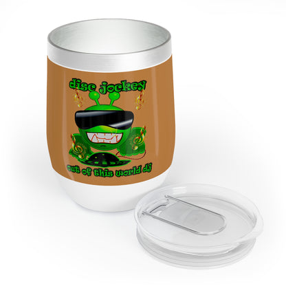 disc jockey - Chill Wine Tumbler (light brown)