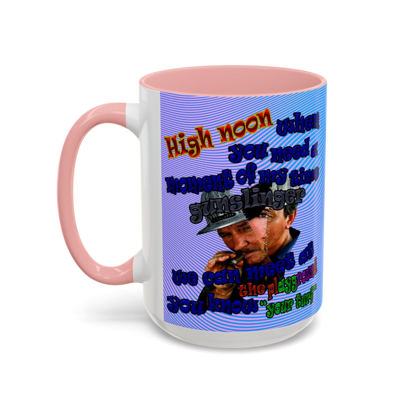 high noon - Accent Mug (light blue-purple wave)