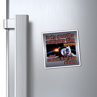 defy conquer reach - Magnets - (brushed nickel)