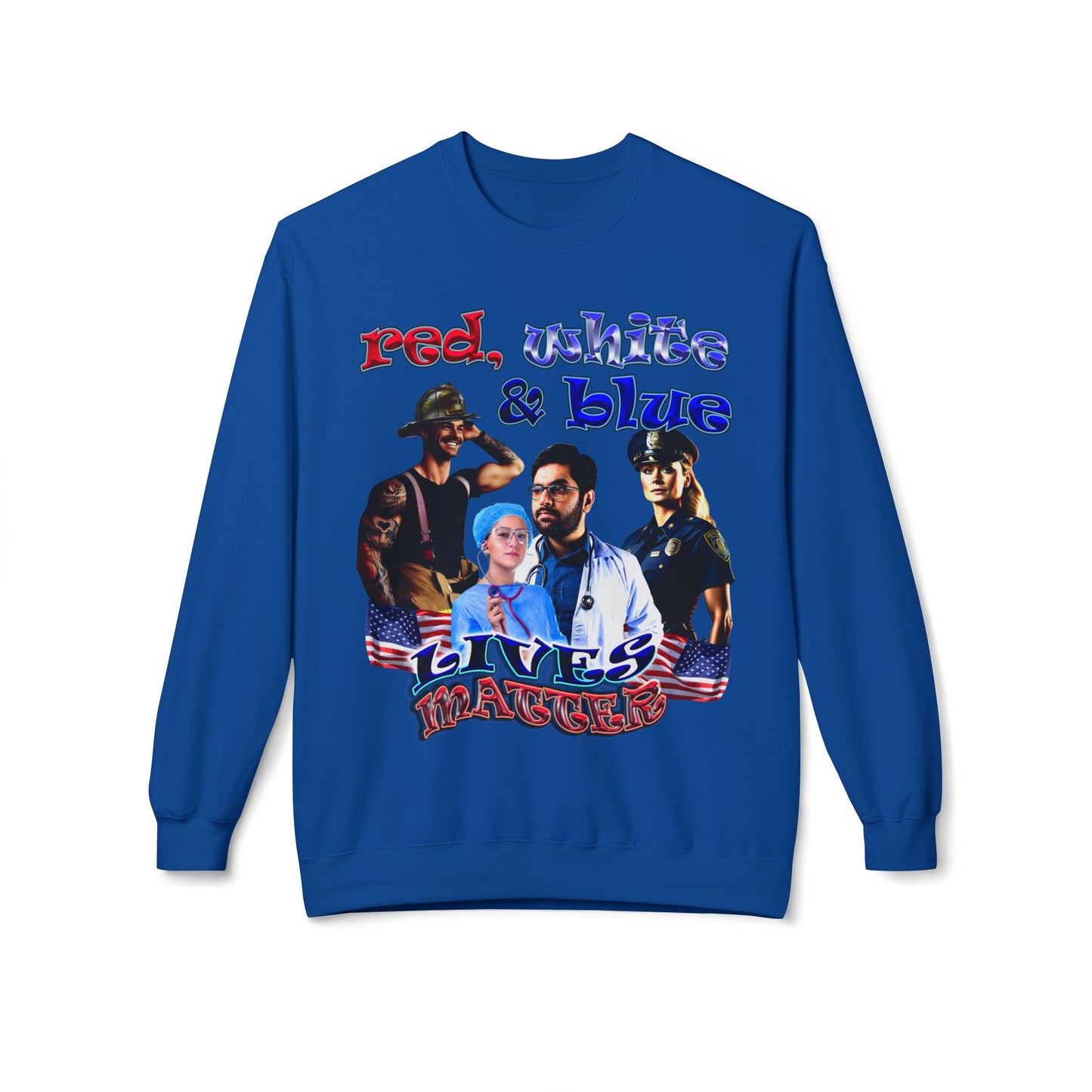 rw&b lives matter - Unisex Midweight Softstyle Fleece Crewneck Sweatshirt
