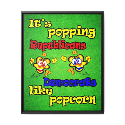 popping like popcorn - framed canvas art (green turf)