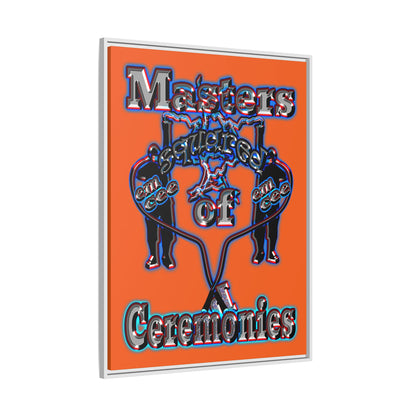 em cee squared - framed canvas art (orange)