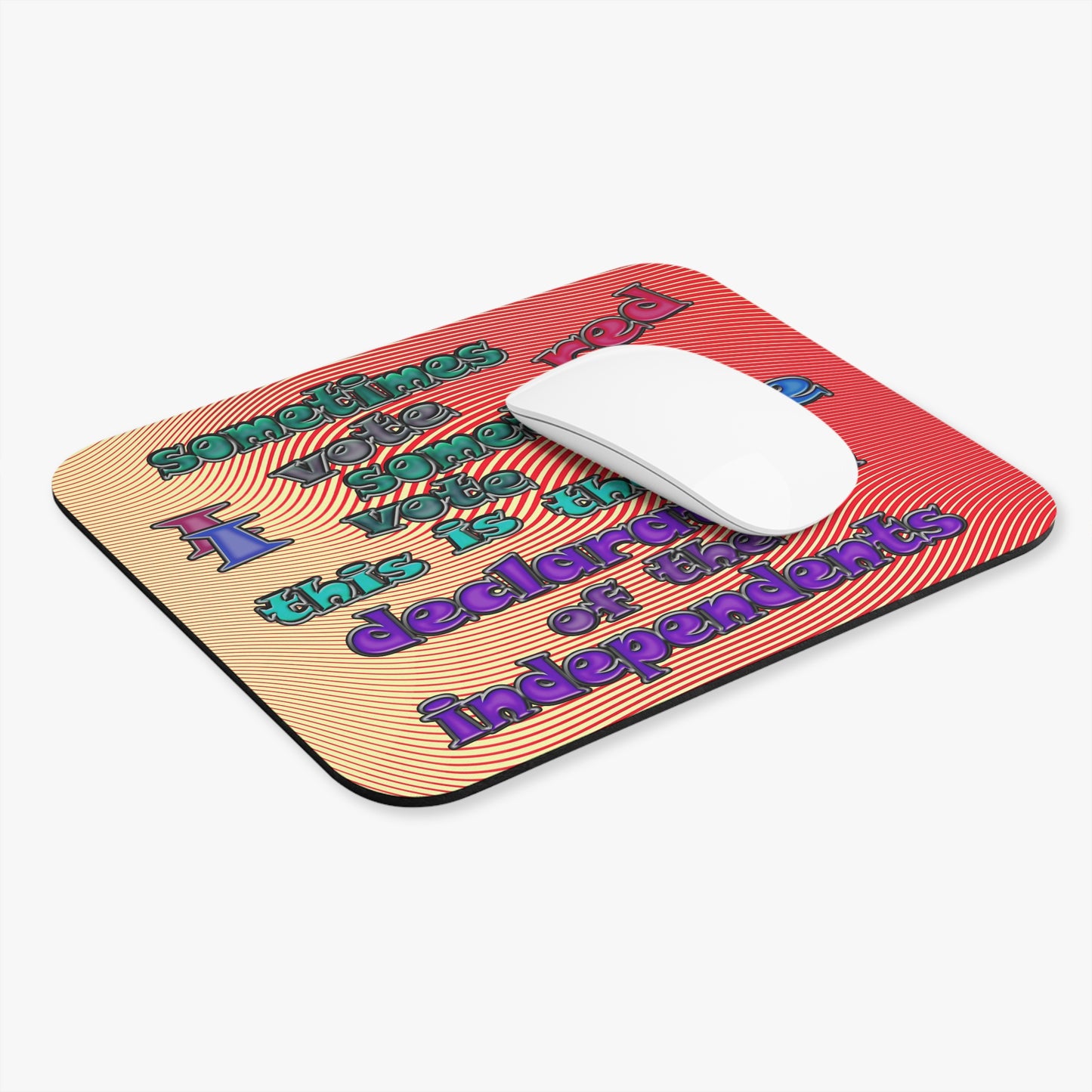 declaration of the independents - Mouse Pad (Rectangle) (yellow-orange wave)