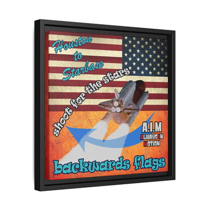 shoot for the stars - framed canvas art (burnt orange)