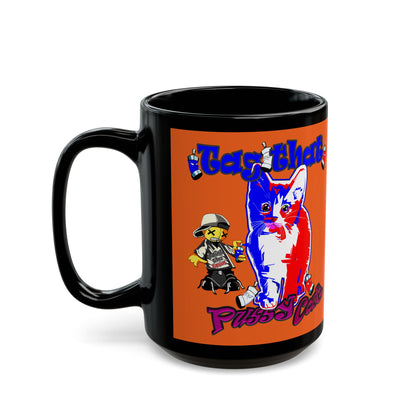 tag that - Black Mug (orange)