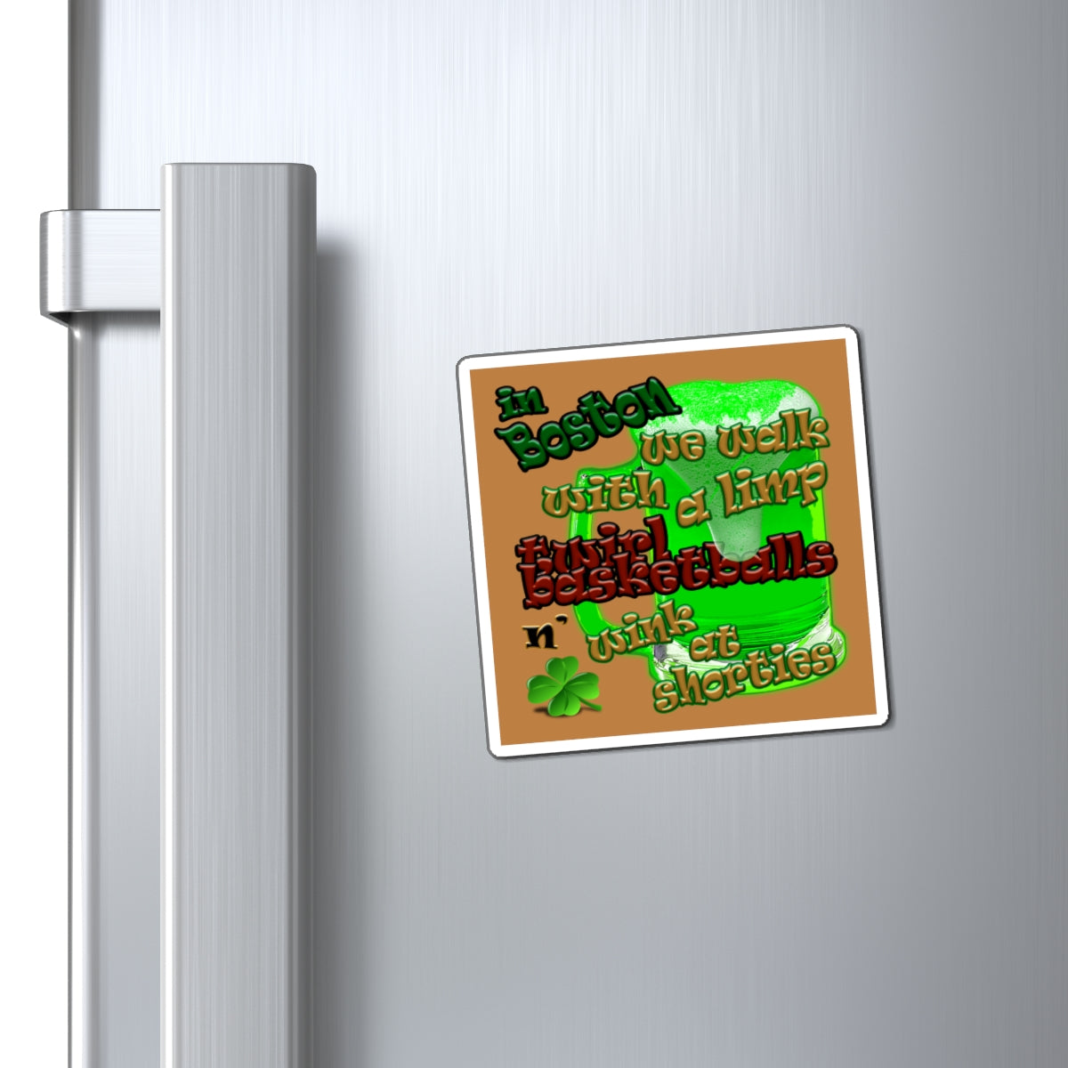 celtics logo - Magnets - (light brown)