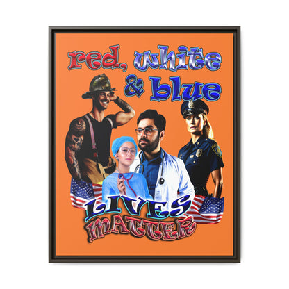 rw&b lives matter - framed canvas art (crusta)
