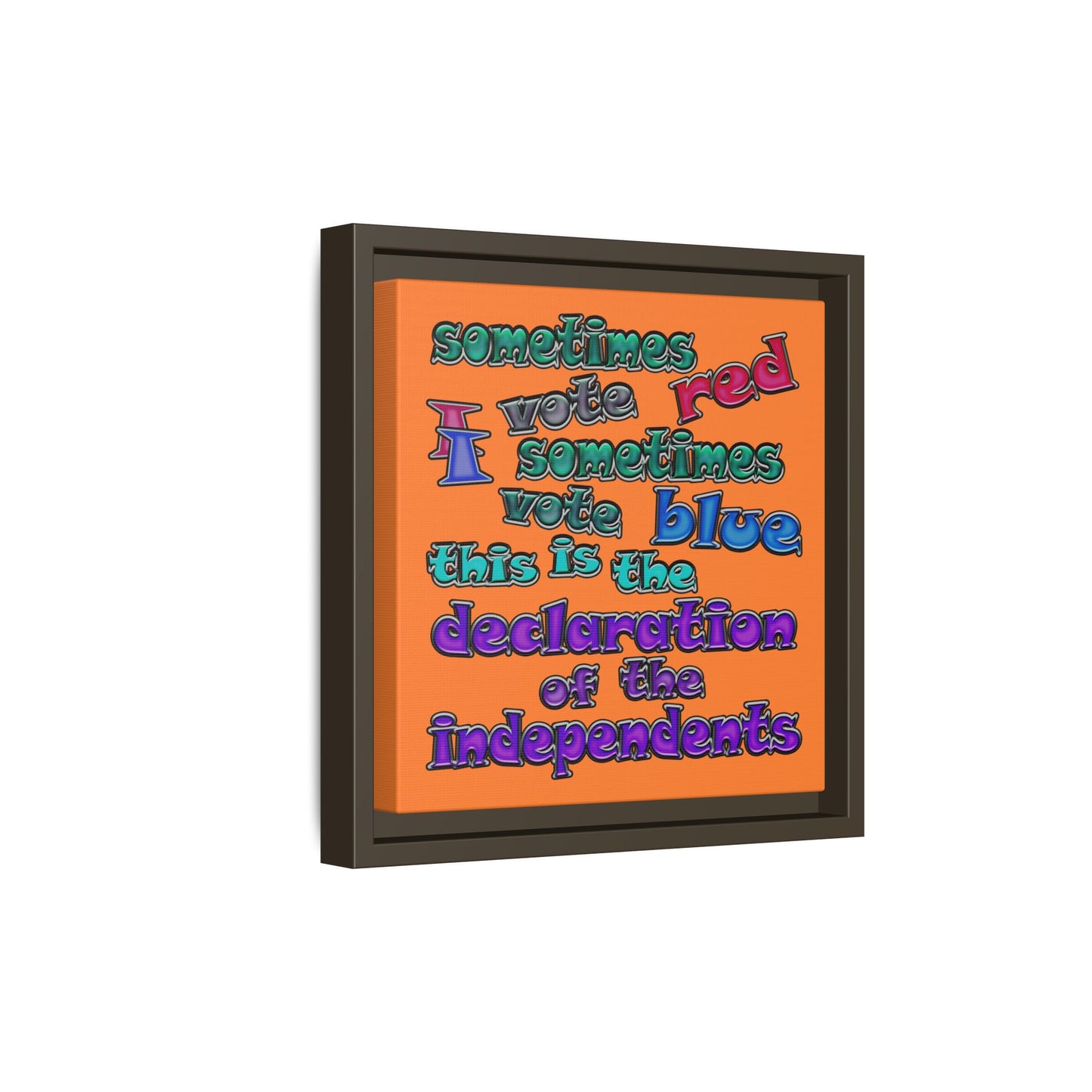 declaration of the independents - framed canvas art (crusta)