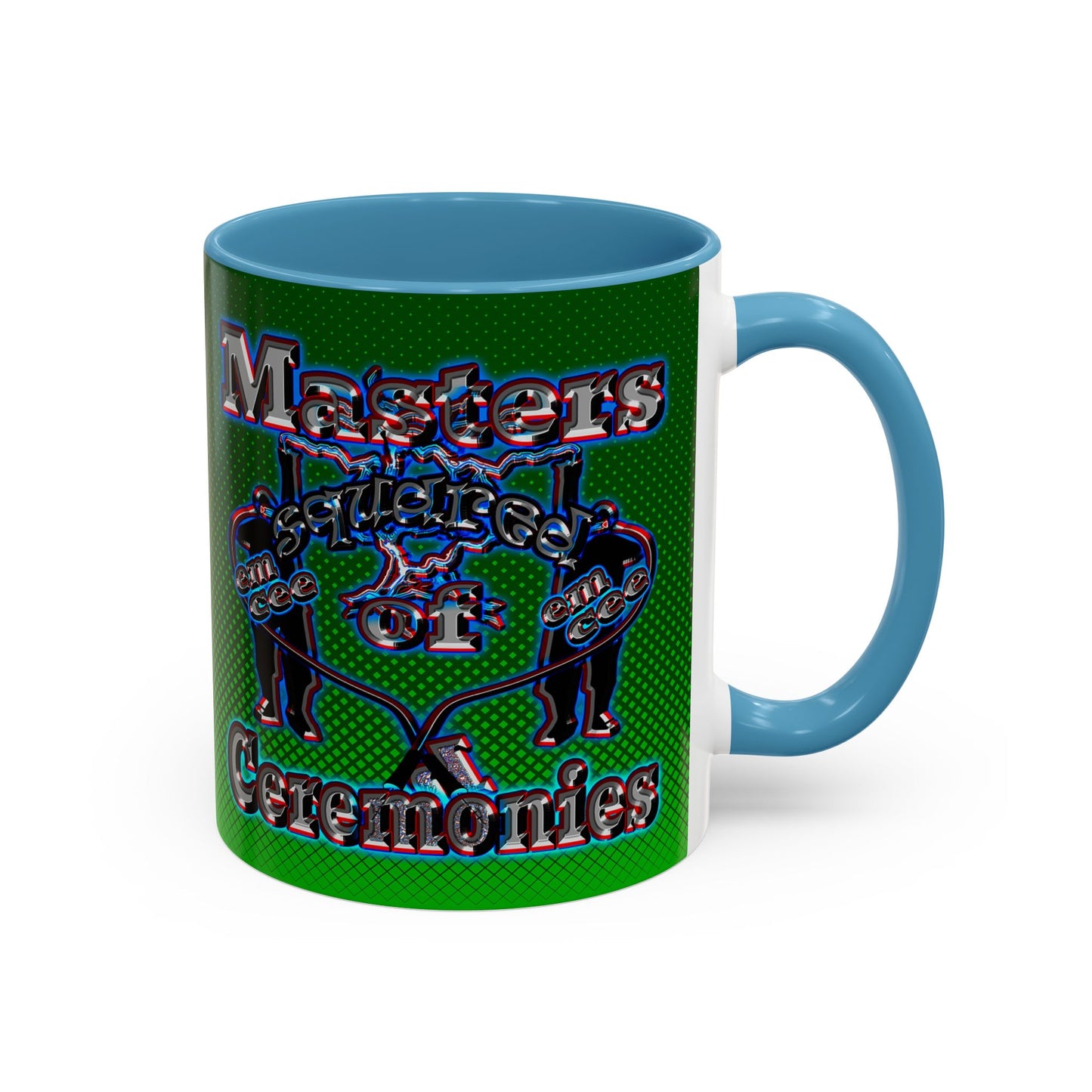 em cee squared - Accent Mug (logo green)