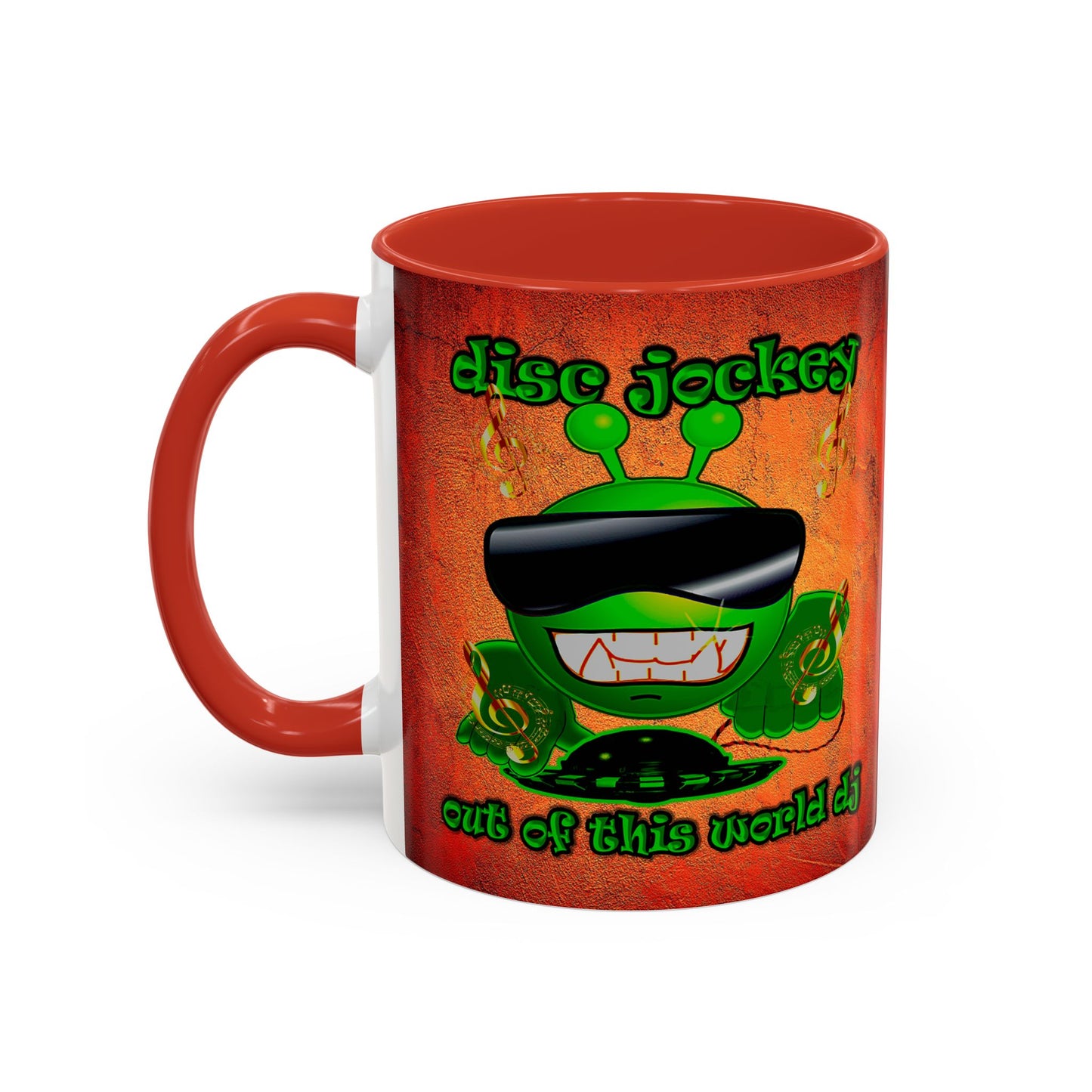 disc jockey - Accent Mug (burnt orange)