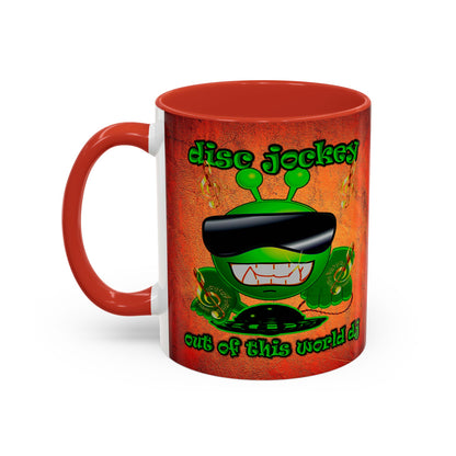 disc jockey - Accent Mug (burnt orange)