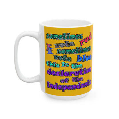 declaration of the independents - White Mug (yellow)