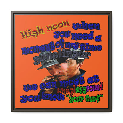 high noon - framed canvas art (orange)