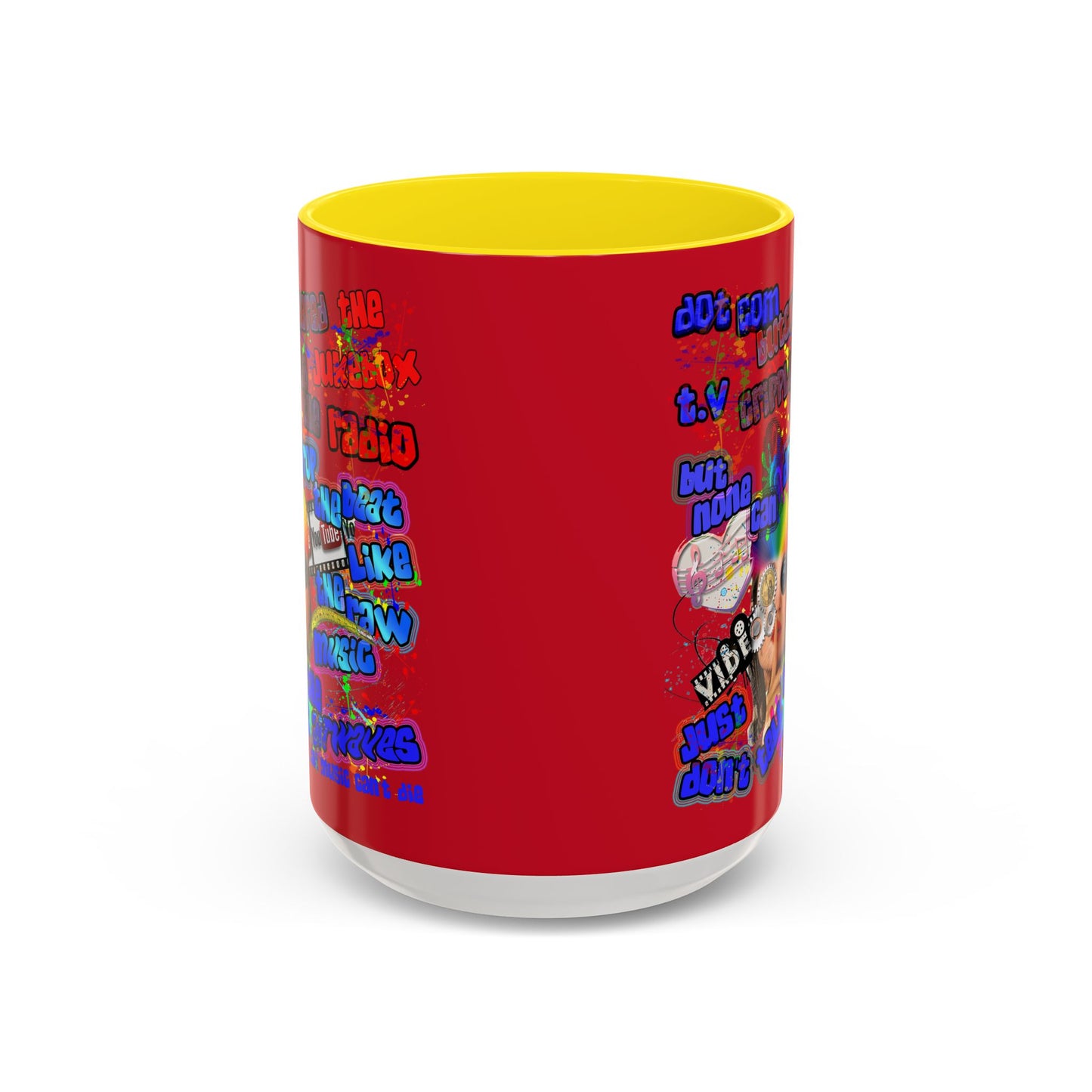 drop the beat - Accent Mug (dark red)