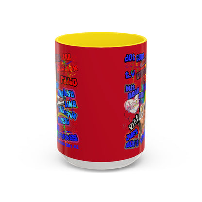 drop the beat - Accent Mug (dark red)