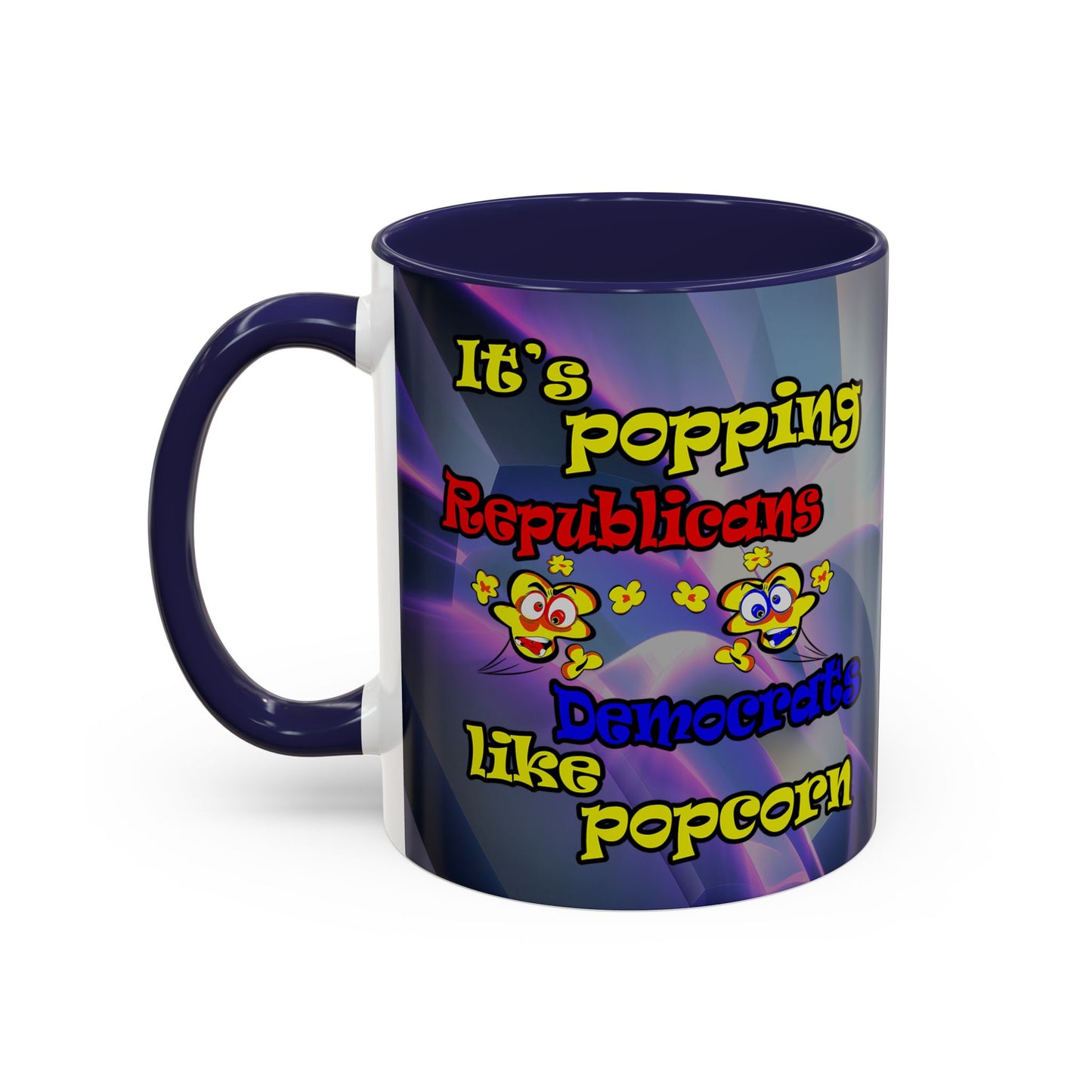 popping like popcorn - Accent Mug (grey-pink wave)