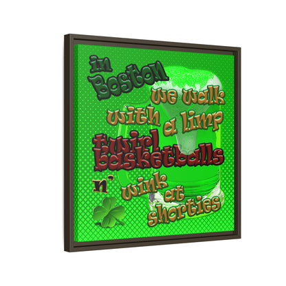 celtics logo - framed canvas art (logo green)