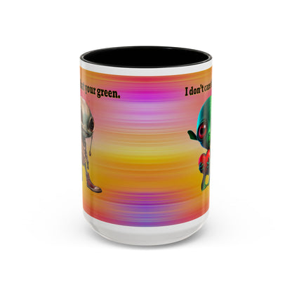 I don't care that your grey - Accent Mug (color blur)