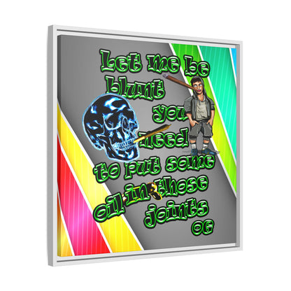 og - framed canvas art (rainbow split)