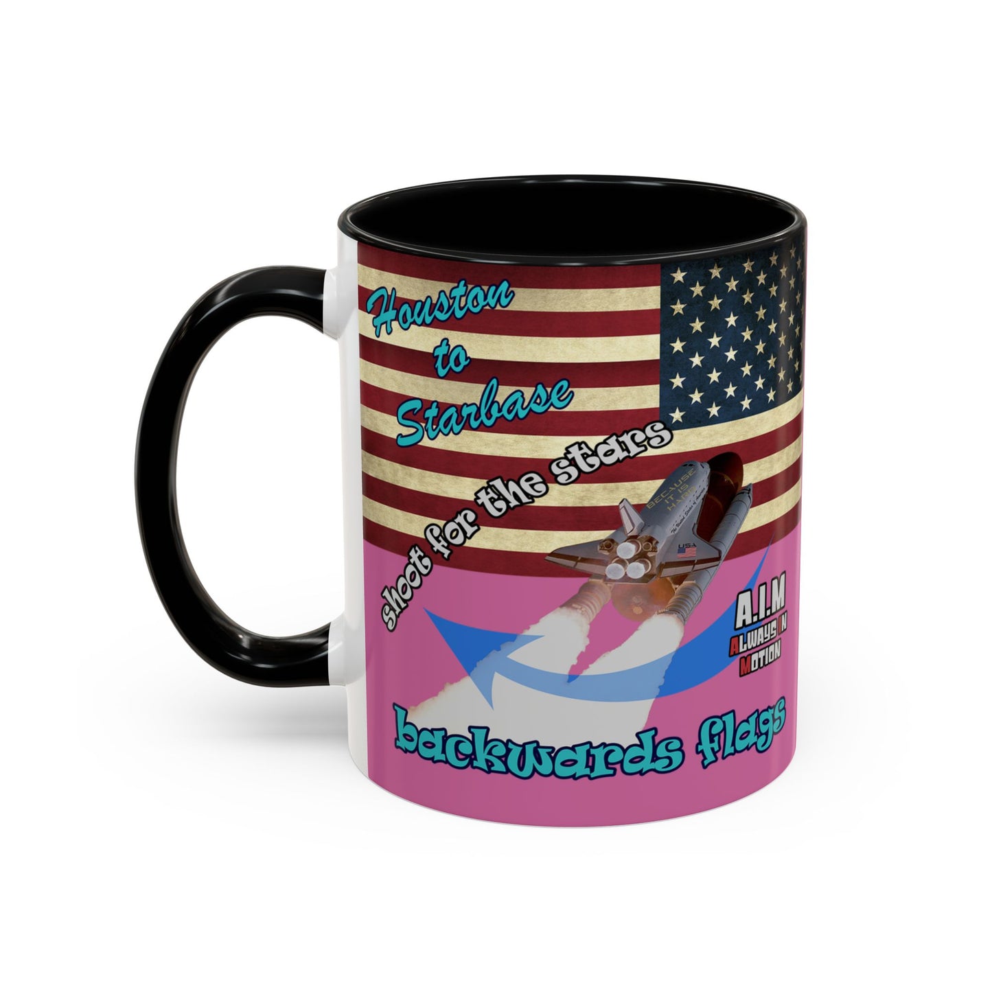 shoot for the stars - Accent Mug (light pink)