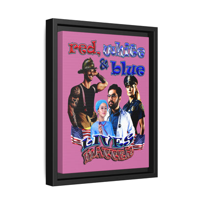rw&b lives matter - framed canvas art (light pink)