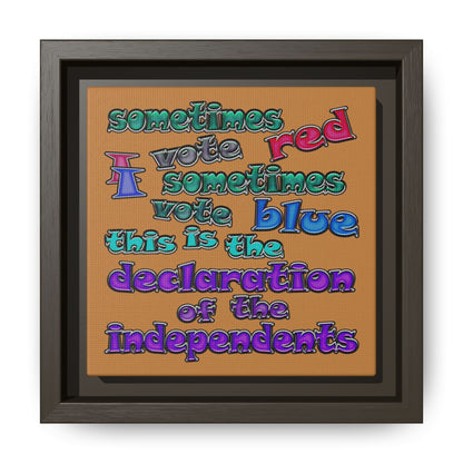 declaration of the independents - framed canvas art (light brown)