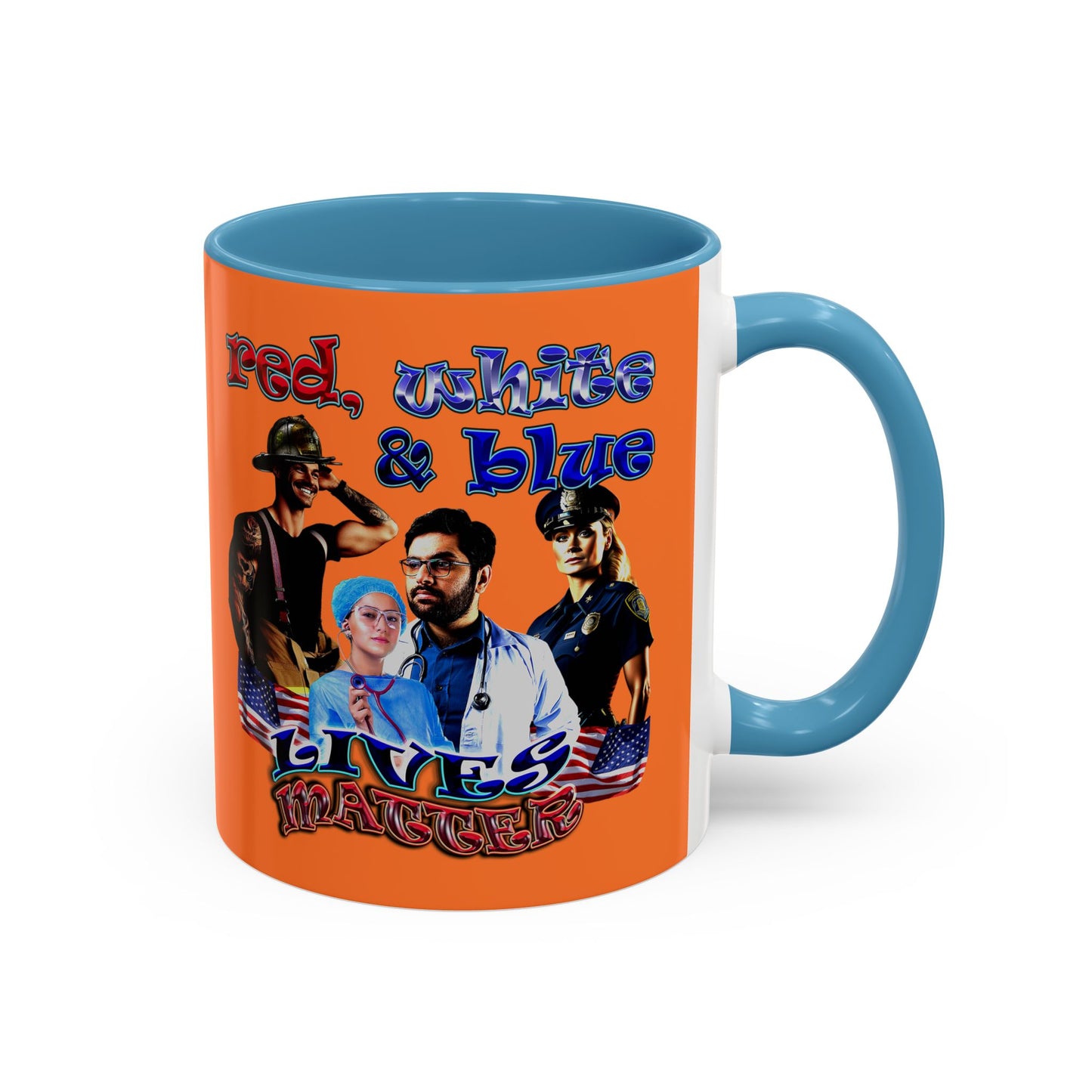rw&b lives matter - Accent Mug (crusta)