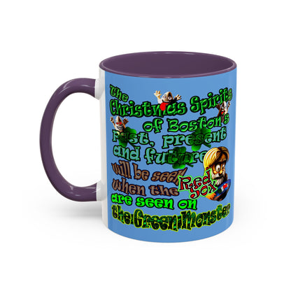 christmas spirits of boston - Accent Mug (light blue)