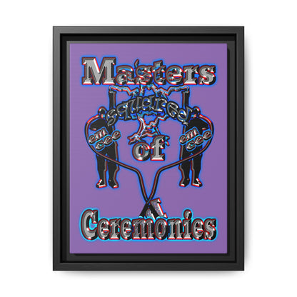 em cee squared - framed canvas art (light purple)
