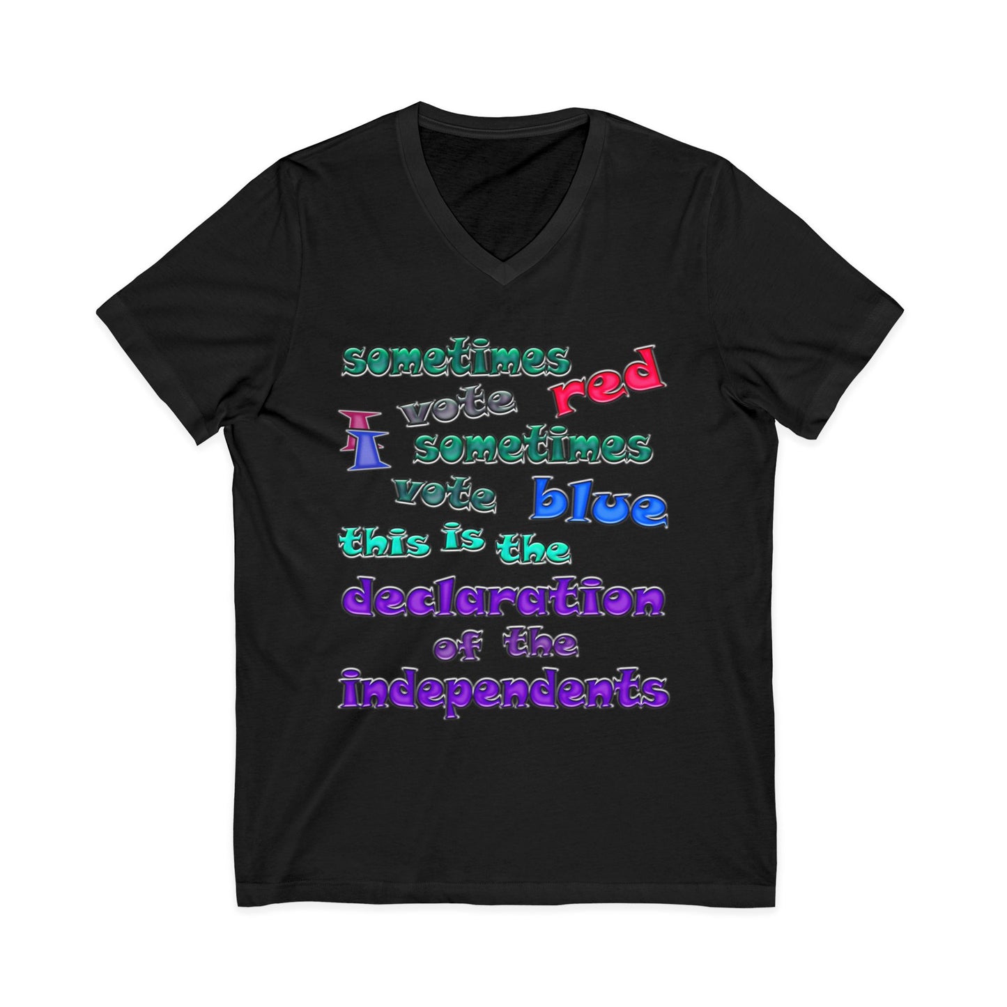 declaration of the independents - Unisex Jersey Short Sleeve V-Neck Tee
