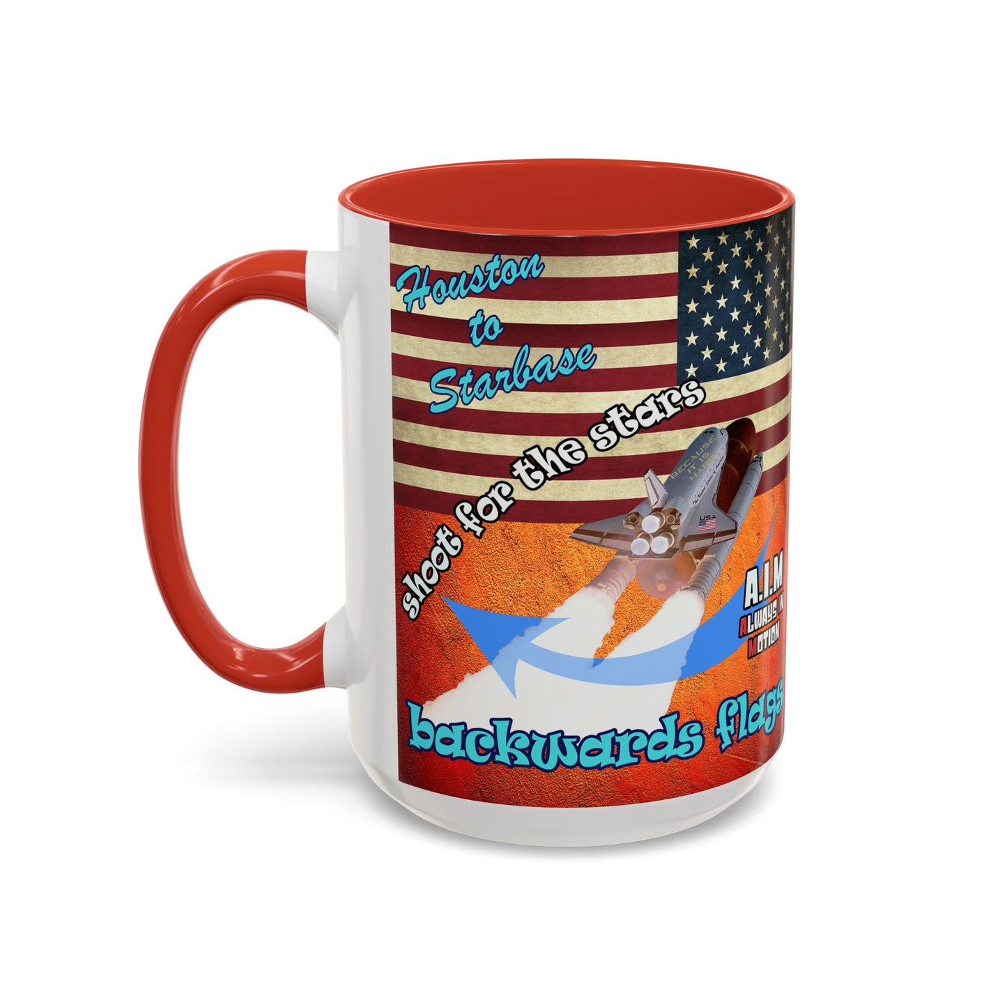 shoot for the stars - Accent Mug (burnt orange)