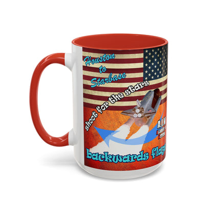 shoot for the stars - Accent Mug (burnt orange)