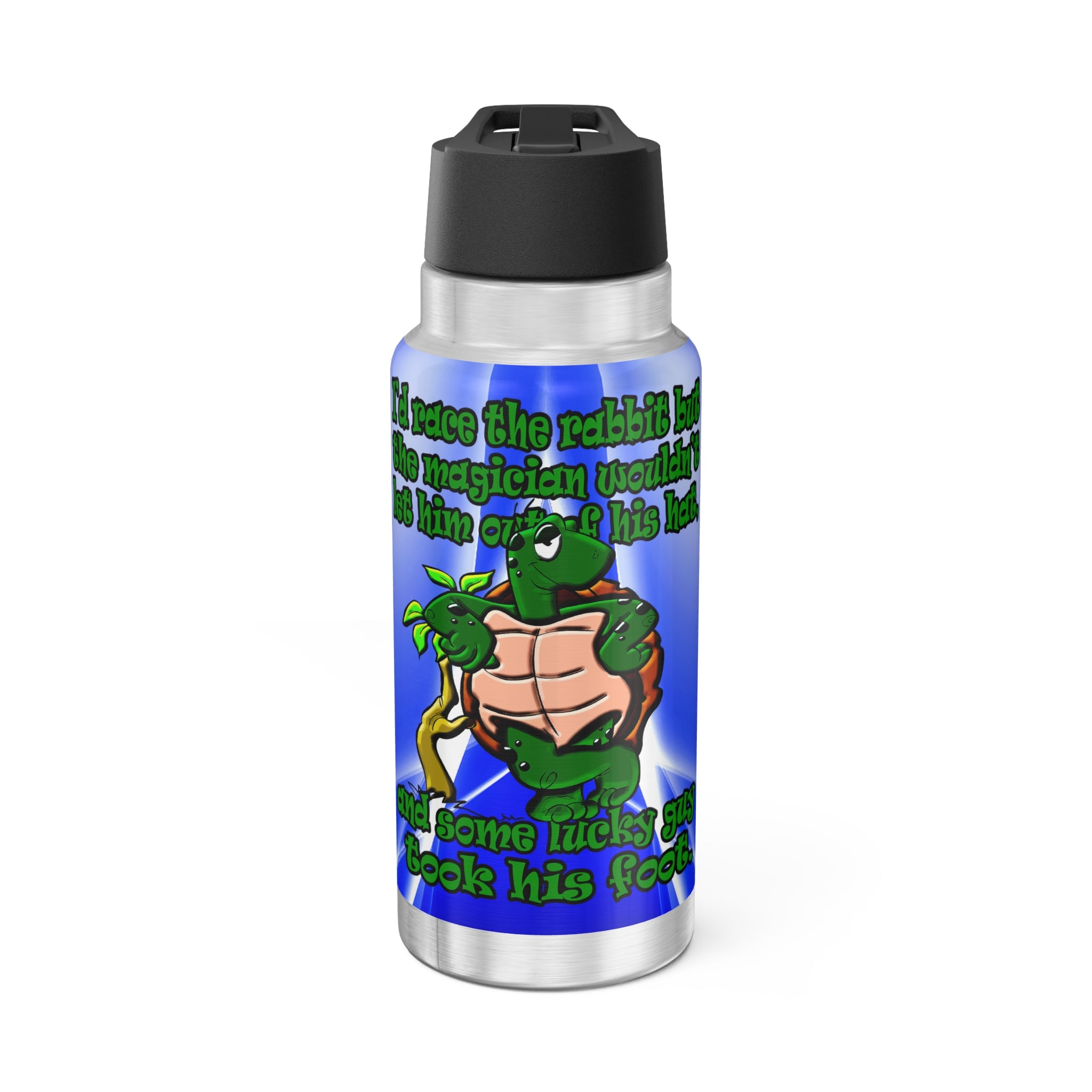 turtle race - Gator Tumbler, 32oz  (blue-white wave)