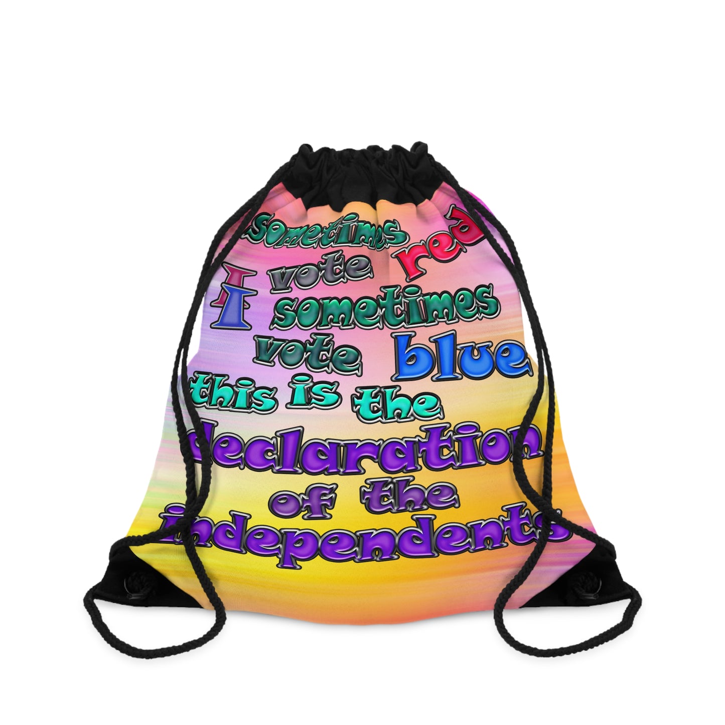 declaration of the independents - Drawstring Bag (color blur)