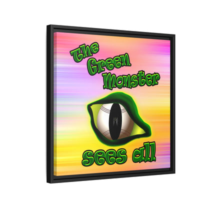 green monster - framed canvas art (color blur)
