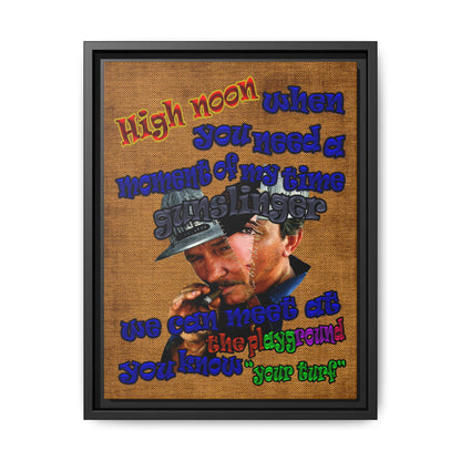 high noon - framed canvas art (brown papyrus)