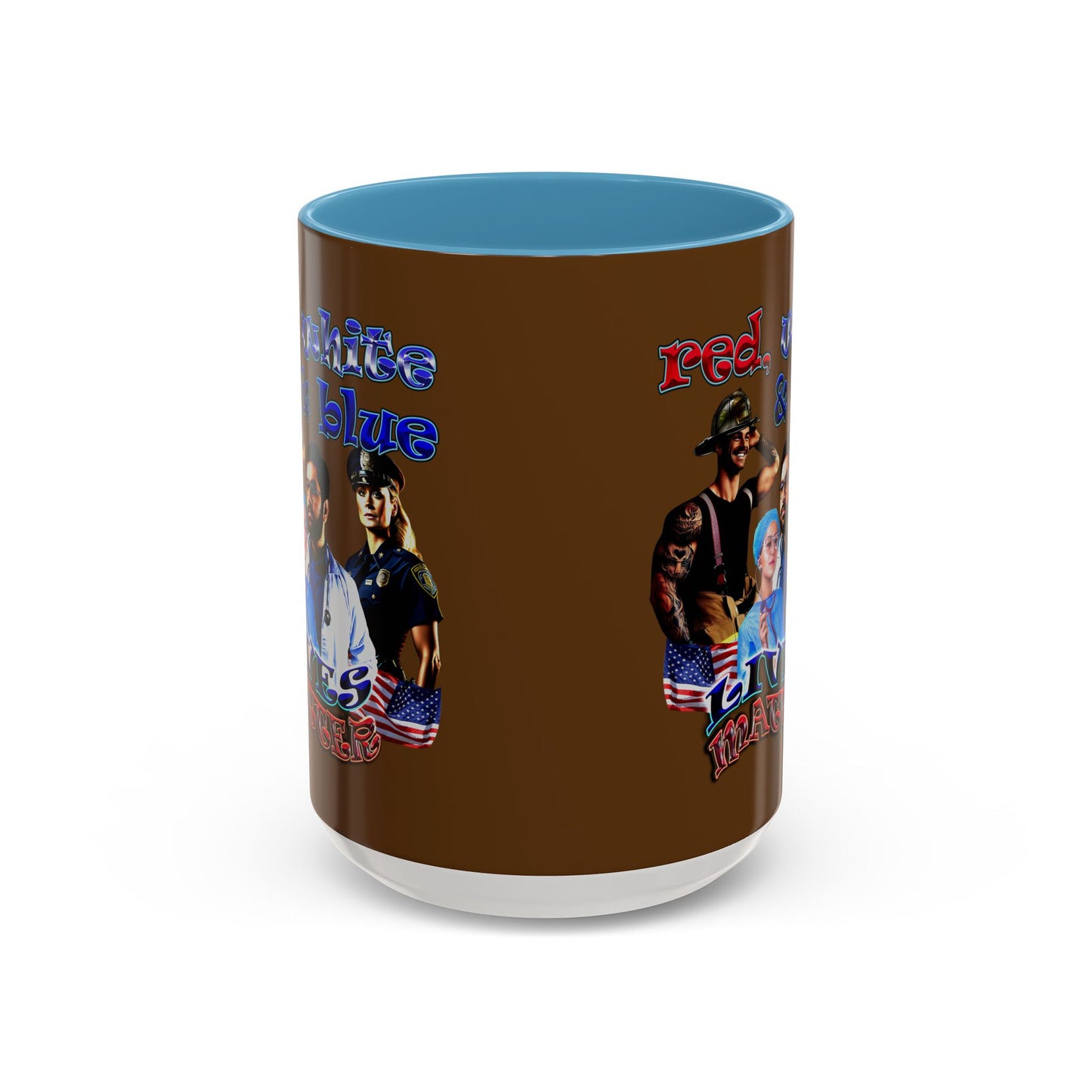rw&b lives matter - Accent Mug (brown)