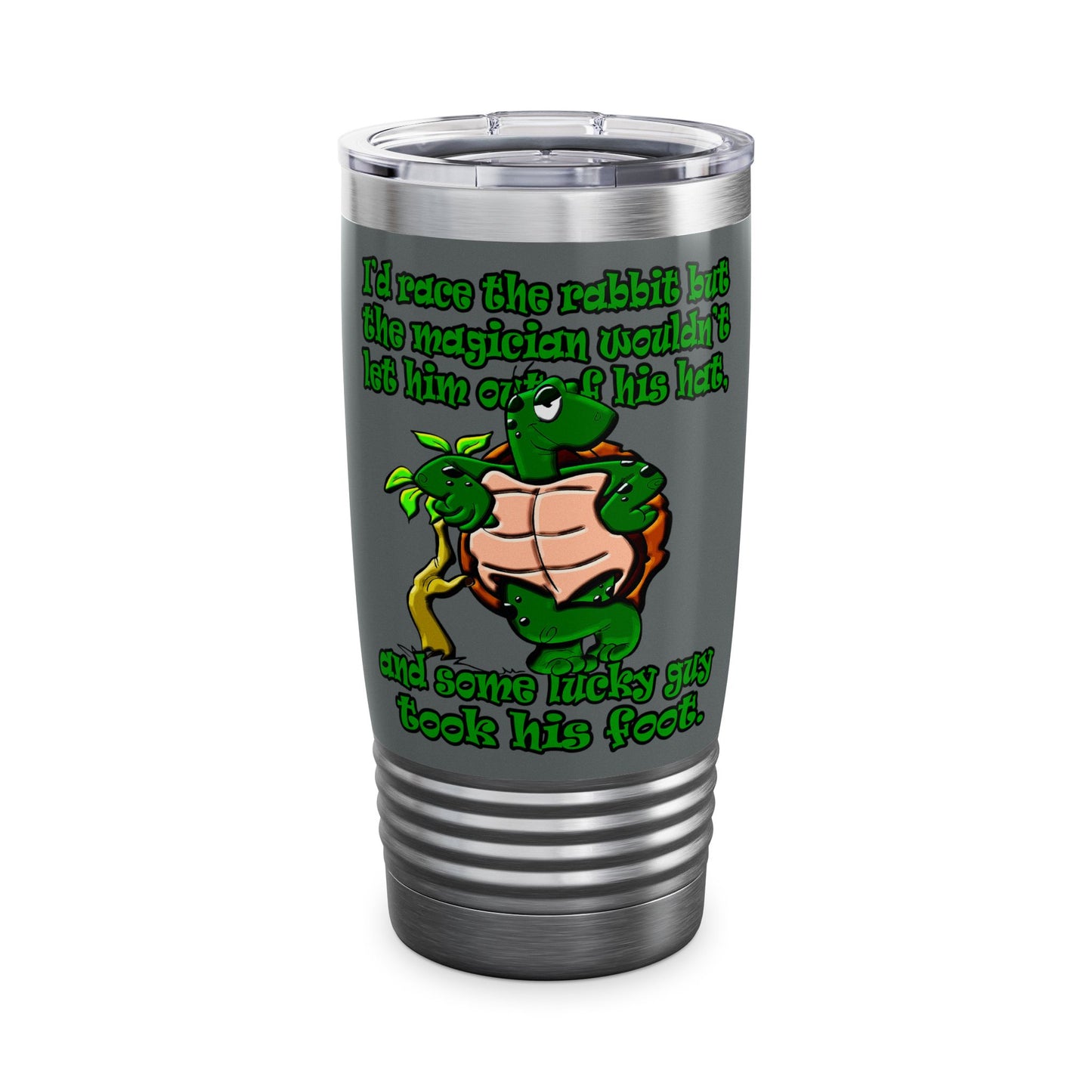 turtle race - Ringneck Tumbler, 20oz (dark grey)